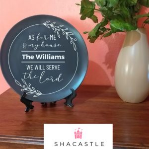 Custom As For Me and My House – Family Plate